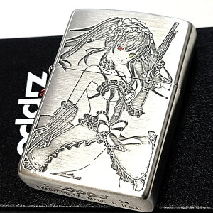 ZIPPO アニメ デート・ア・ライブV 時崎狂三 ジッポ ライター 両面加工 キャラクター 可愛い シルバーサテン 彫刻 おしゃれ 銀 メンズ レディース ギフト プレゼント