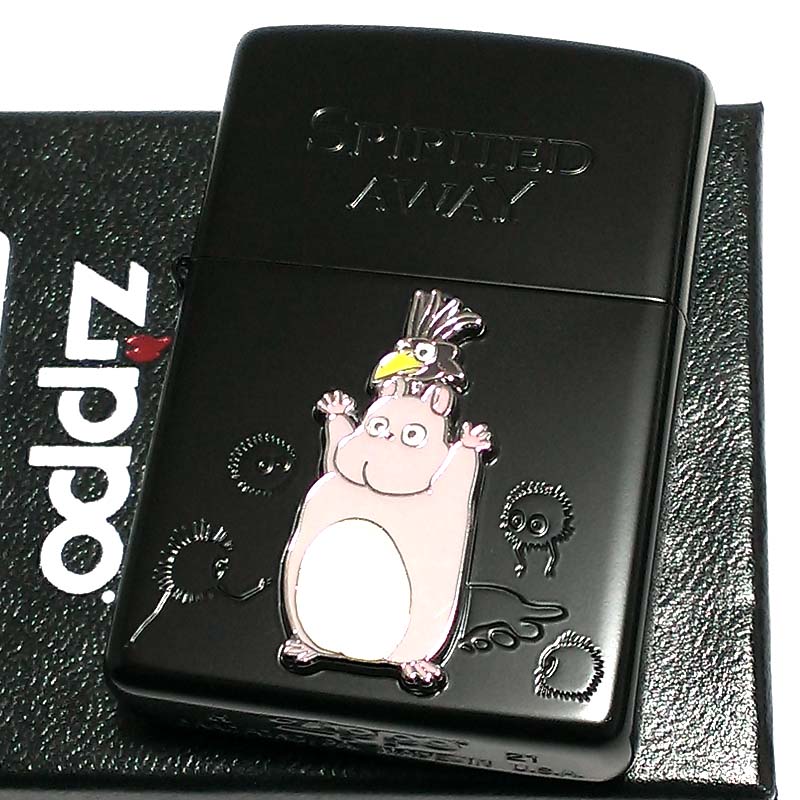 楽天Zippoタバコケース 喫煙具のハヤミZIPPO スタジオ ジブリ 千と千尋の神隠し 坊ネズミ ハエドリ ススワタリ メタル マットブラック ライター ジッポ 黒 可愛い キャラクター 映画 かわいい レディース メンズ 女性 プレゼント ギフト 動画有り