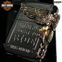 ジッポ ライター ハーレー ダビッドソン ZIPPO ブラック チタン加工 かっこいい 3面大型メタル イーグル HARLEY-DAVIDSON 日本国内限定モデル 動画有り ジッポー ギフト