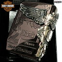 限定モデル zippo 【ポイント10倍】ZIPPO ライター ハーレー ダビッドソン ジッポ チョコブラウン チタン加工 3面大型メタル イーグル HARLEY-DAVIDSON 日本国内限定モデル 動画有り かっこいい ギフト