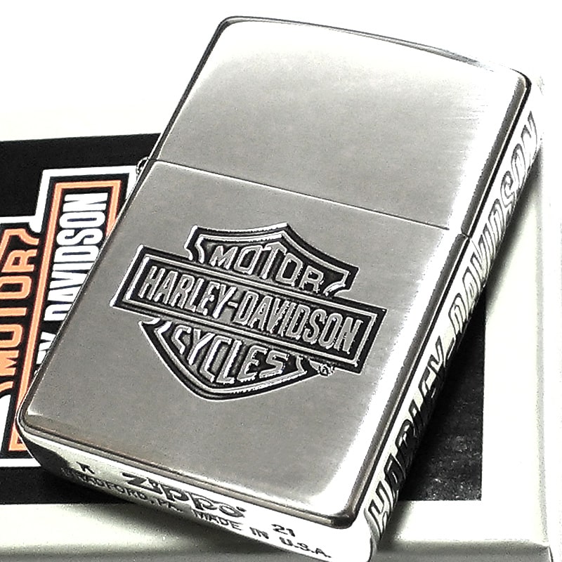 【ポイント10倍】ZIPPO ハーレー ダビッドソン ロゴデザイン サイド彫刻 シルバー かっこいい ジッポライター 渋い 銀 おしゃれ シンプル メンズ プレ...