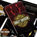 【訳あり】ZIPPO ハーレー ダビッドソン 5面加工 ロゴ ジッポ ライター 金タンク おしゃれ レッド ブラック 炎 連続プリント かっこいい 赤黒 メンズ
