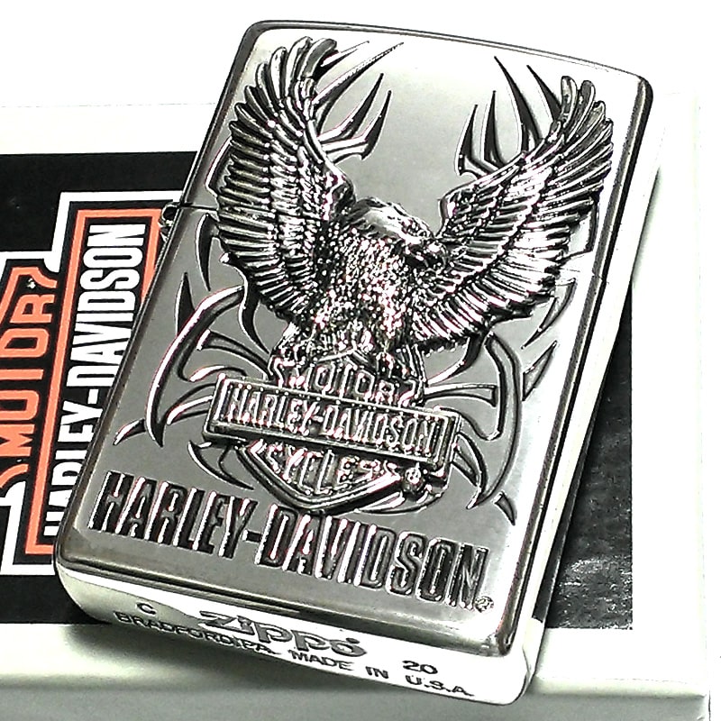 【ポイント10倍】ZIPPO ハーレー ダビッドソン ジッポ ライター シルバー ビッグメタル イーグル 鷲 HARLEY-DAVIDSON 日本国内限定モデル...