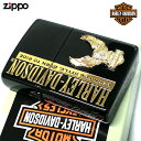 【ポイント10倍】ZIPPO ライターかっこいい ハーレー ダビッドソン ジッポ HARLEY-DAVIDSON イーグルメタル ロゴ ブラックイオン 鷲 彫刻...