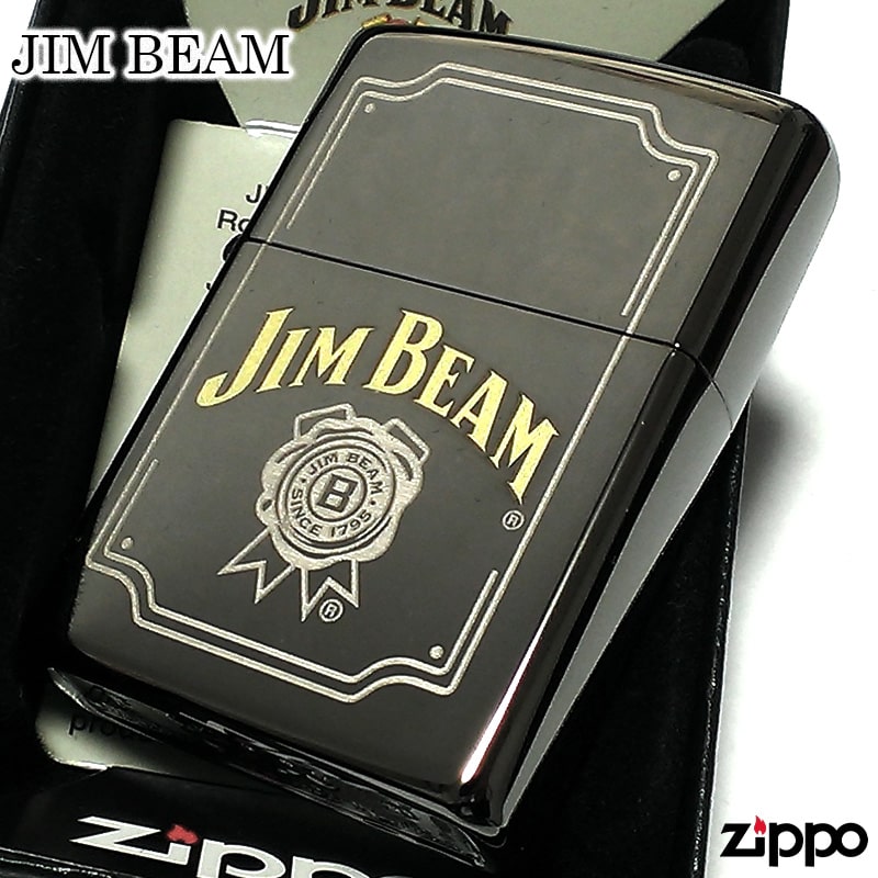 楽天Zippoタバコケース 喫煙具のハヤミZIPPO ライター ジムビーム レーザー 彫刻 アイスブラック ロゴ ジッポ シルバー JIM BEAM ギフト かっこいい アメリカン お酒 バーボン おしゃれ 動画有り メンズ 渋い 高級 プレゼント