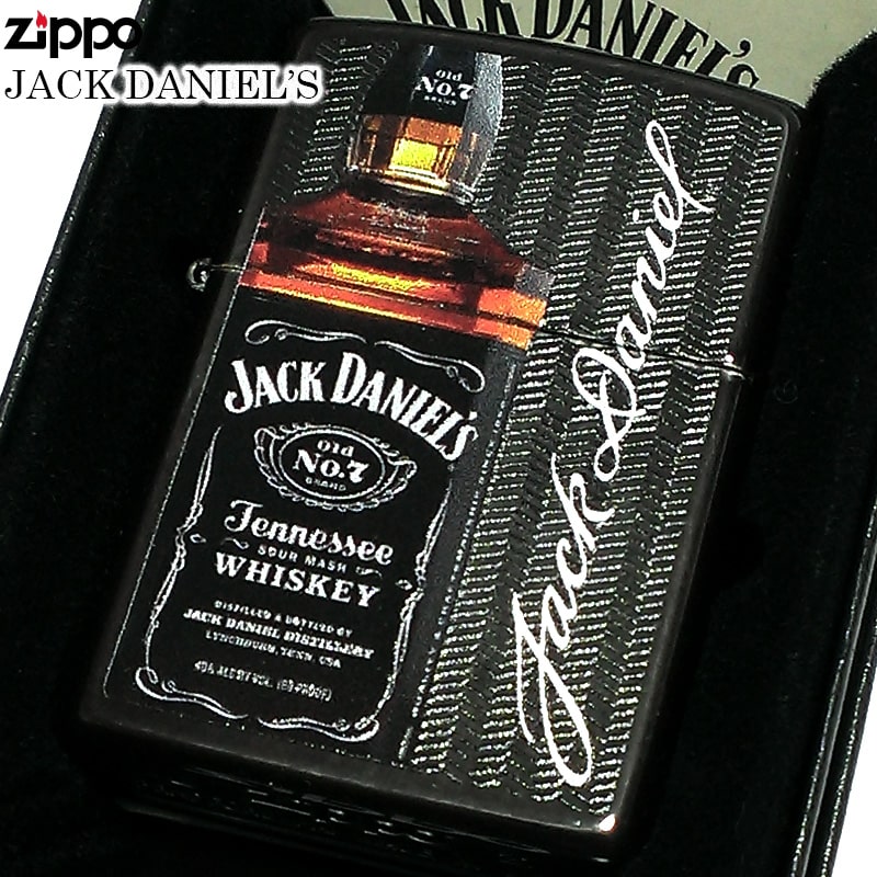 ZIPPO ライター ジャックダニエル ジッポ ブラック Jack Daniel's 黒 かっこいい お酒 ウィスキー おしゃれ メンズ 動画あり 渋い プレゼント ギフト