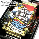 ZIPPO ライター Nautical Tatto 540°カラープロセス ジッポ 艶消し 海賊船 5面加工 おしゃれ 海 マット塗装 かっこいい メンズ ギフト プレゼント