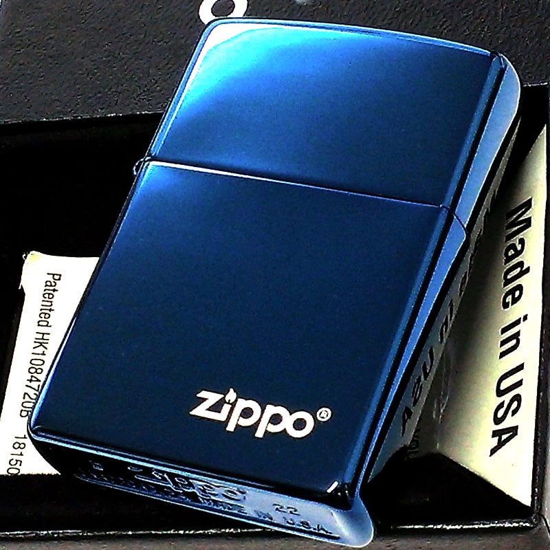 チタン・Zippo ZIPPO サファイアブルー ジッポ ライター おしゃれ ロゴ チタン加工 シンプル かっこいい 青 高級感 美しい メンズ レディース プレゼント ギフト