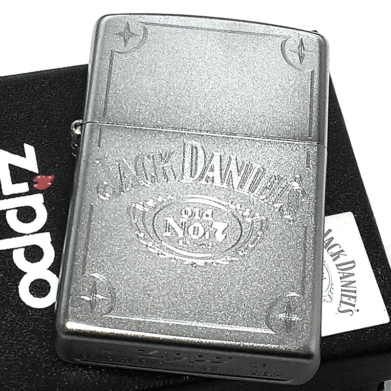 楽天Zippoタバコケース 喫煙具のハヤミジッポ ライター ジャックダニエル ZIPPO シルバー お酒 Jack Daniel's サテンクローム仕上げ ウイスキー かっこいい ギフト 渋い プレゼント メンズ おしゃれ