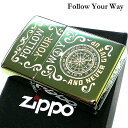 ZIPPO ライター Follow Your Way 羅針盤 ジッポ 可愛い グリーン レーザー彫刻 コンパス 鏡面仕上げ かっこいい おしゃれ レディース メンズ ギフト プレゼント