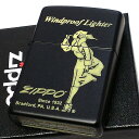 ジッポ ライター ウィンディガール 黒金 ZIPPO マットブラック WINDY GIRL 定番 プリント 艶消し黒 かわいい ロゴ レディース メンズ プレゼント ギフト