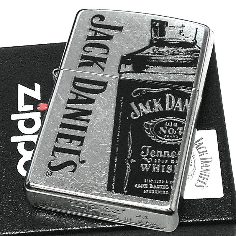 楽天Zippoタバコケース 喫煙具のハヤミZIPPO ライター ジャックダニエル ジッポ シルバー JACK DANIELS 黒 ストリートクローム お酒 おしゃれ かっこいい メンズ プレゼント 渋い 父の日 ギフト