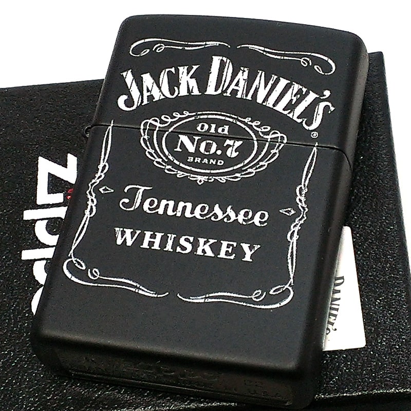 楽天Zippoタバコケース 喫煙具のハヤミジッポ ライター ZIPPO ジャックダニエル マットブラック 艶消し JACK DANIELS かっこいい ロゴ 黒 おしゃれ 渋い メンズ ギフト プレゼント