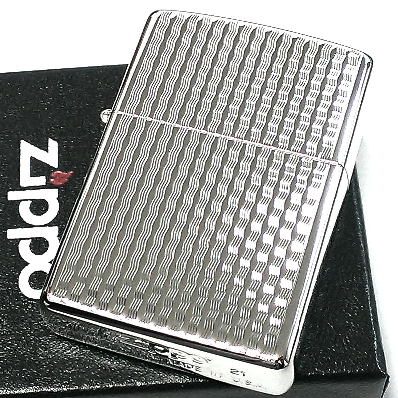 ZIPPO ライター かごめ ダイヤカット ジッポ 籠目 シルバー ホワイトニッケル かっこいい ギフト 銀 おしゃれ メンズ プレゼント