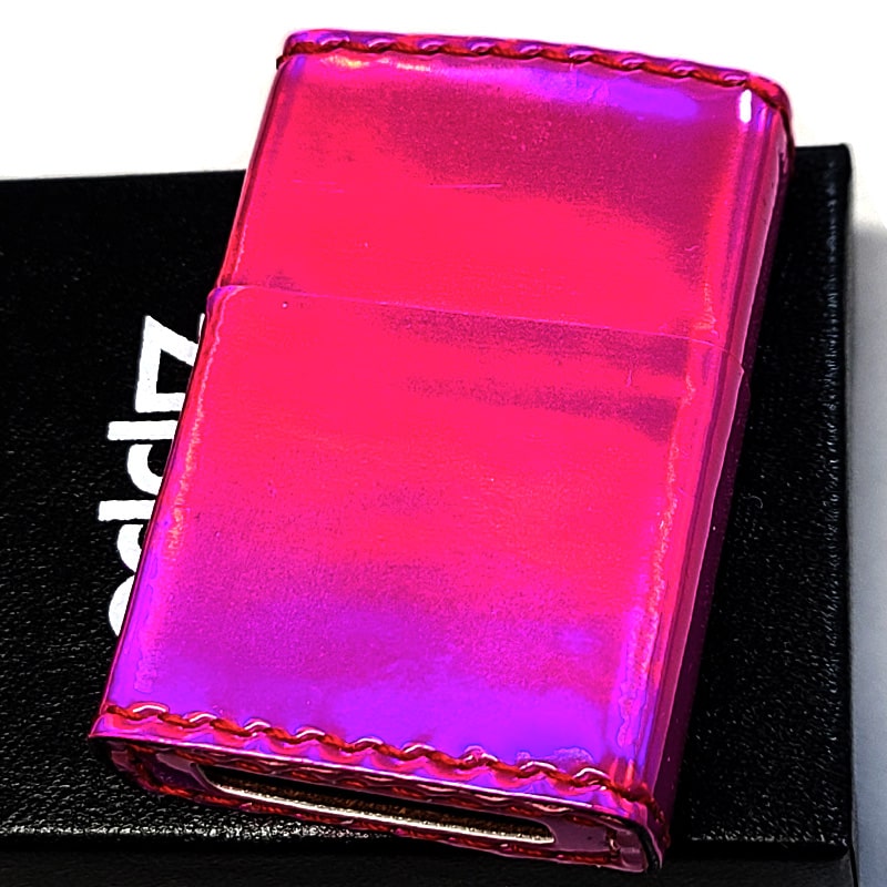 ZIPPO ライター オーロラ ピンク おしゃれ エナメル ジッポ 綺麗 5面加工 可愛い 女性 レディース メンズ ギフト プレゼント