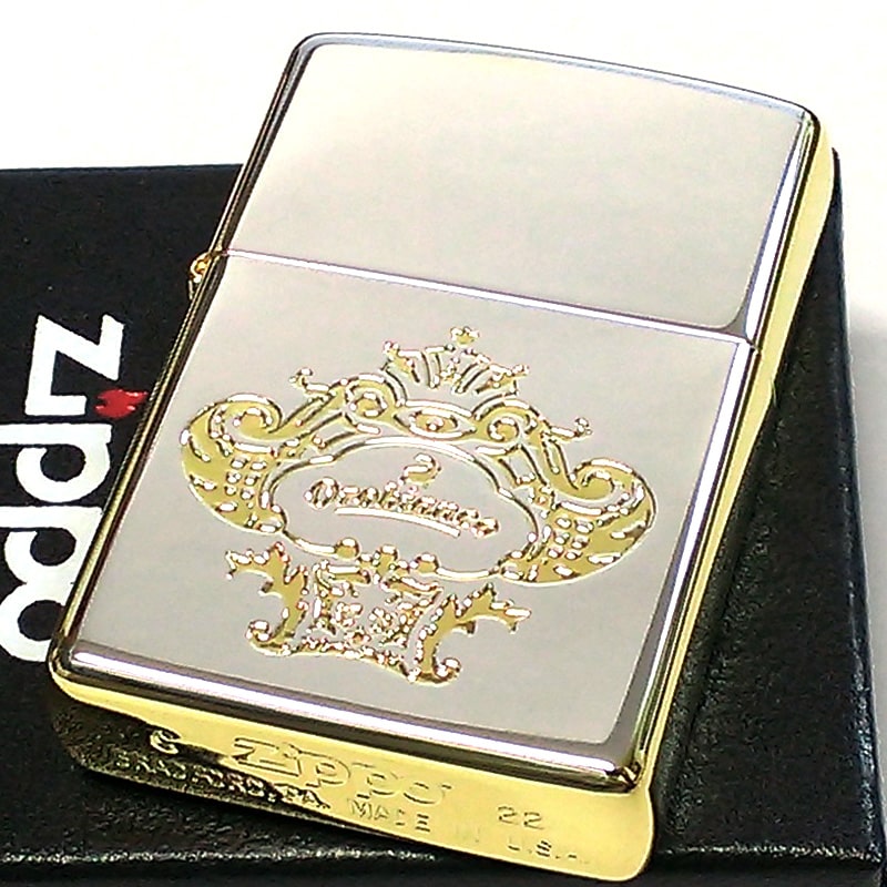 オロビアンコ ジッポ 【ポイント5倍】ZIPPO オロビアンコ シルバー＆ゴールド 金銀 ロゴ ブランド ジッポ ライター Orobinco かっこいい イタリア 金差し シンプル メンズ ミラノ ギフト プレゼント