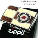 ZIPPO ライター フレーム ロゴ ジッポ かっこいい 炎 木目調 ファイヤー ベージュ ブラウン 両面加工 メンズ おしゃれ プレゼント ギフト 動画有り
