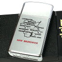 ZIPPO ライター スリム ジッポ カナダ製 1989年製 ニューブランズウィック 地図 オンタリオ製 ビンテージ レア 廃盤 かっこいい 未使用品 絶版 ヴ...