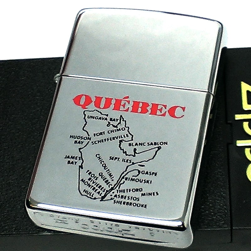 【20％OFF！スーパーSALE対象】ZIPPO カナダ製 1995年製 ケベック州 オンタリオ製 地図 廃盤 ヴィンテ..