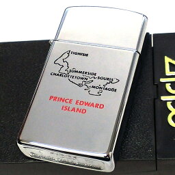 ZIPPO ライター スリム ジッポ カナダ製 1992年製 プリンスエドワード島 地図 オンタリオ製 ビンテージ レア 廃盤 かっこいい 未使用品 絶版 ヴィンテージ メンズ 珍しい シルバー おしゃれ プレゼント ギフト