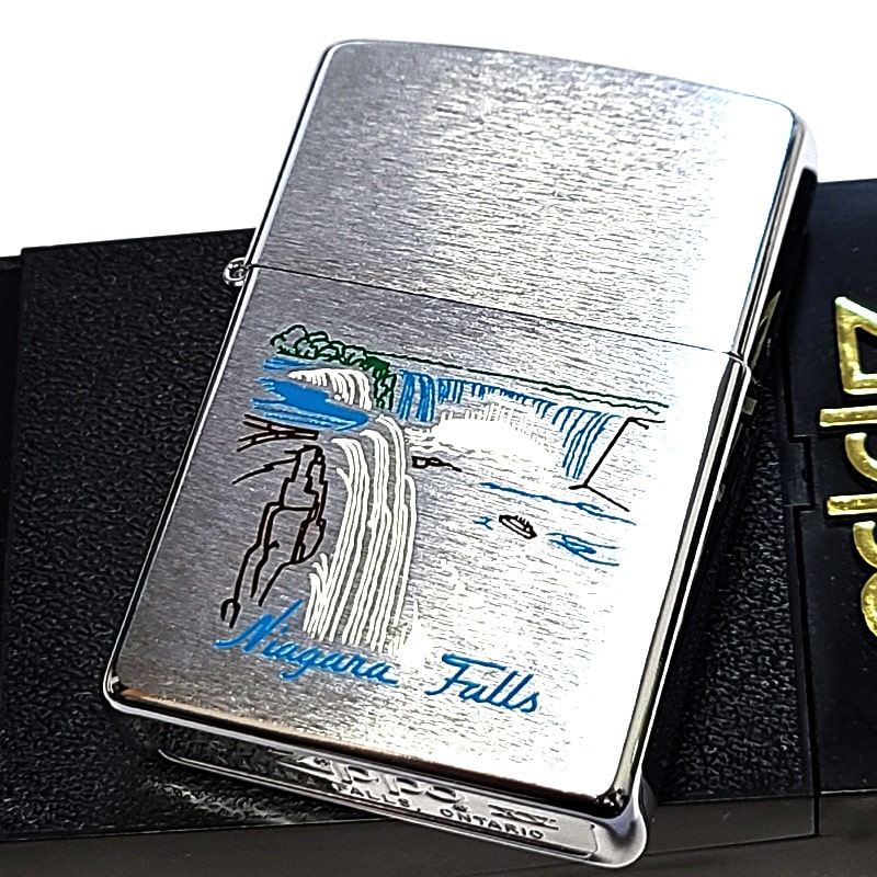 ZIPPO ライター 絶版品 ジッポ レア カナダ製 ナイアガラの滝 オンタリオ製 1999年製 廃盤 珍しい ビンテージ 未使用品 シルバー ヴィンテージ おしゃれ メンズ かっこいい プレゼント ギフト