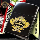 【ポイント5倍】ZIPPO Orobinco ニッケルブラック&ゴールド オロビアンコ 黒金 ロゴ ブランド ジッポ ライター かっこいい イタリア 金差し シンプル メンズ ミラノ ギフト プレゼント 動画あり