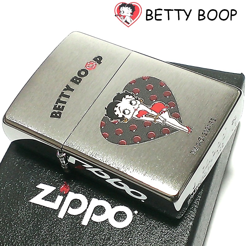 ZIPPO ライター Betty Boop 可愛い ハート ベティ・ブープ 90周年 ジッポー ベティちゃん キュート アニメ キャラクター かわいい レディー...