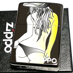 ZIPPO ライター セクシー 女性 ジッポ ボディー ブラックニッケル プリント ライター 鮮やか 黒 レディース メンズ 動画有り プレゼント ギフト