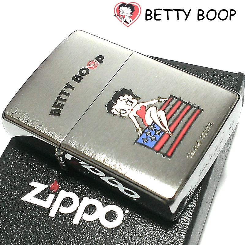 ZIPPO ライター Betty Boop 可愛い 90周年 フラッグ ベティ ブープ ジッポー キャラクター アニメ ベティちゃん キュート かわいい レディース メンズ 女性 ギフト プレゼント 動画有り