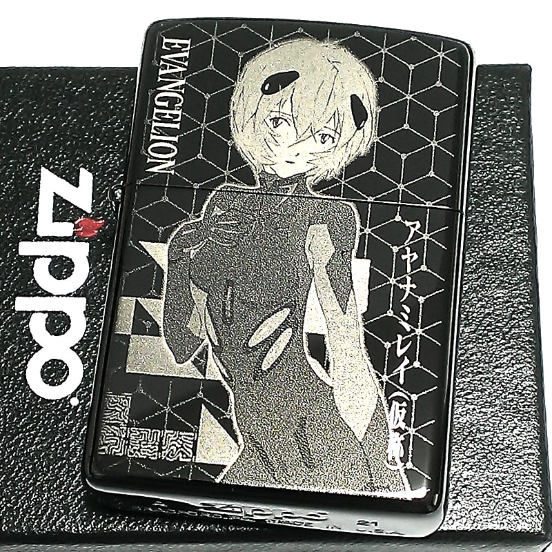 ZIPPO エヴァンゲリオン 2021年 復刻生産 リニューアル ライター アヤナミレイ ジッポー ブラックチタンコート シリアル入り 新劇場版 可愛い 黒 レーザー彫刻 お洒落 アニメ メンズ レディース ギフト プレゼント 動画有り