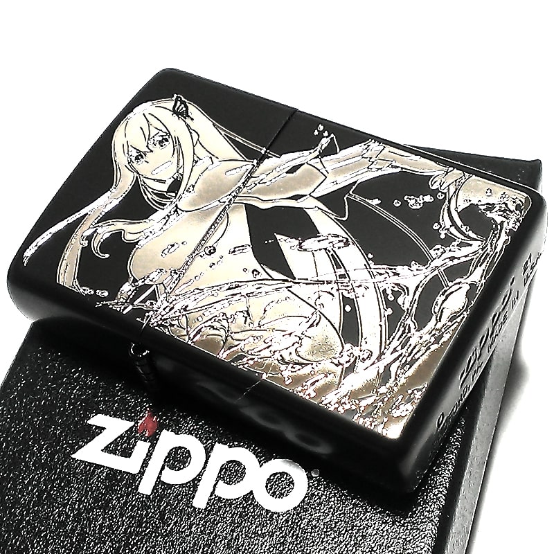 人気アニメキャラクターのデザインジッポ かわいい Zippo Re ゼロから始める異世界生活 第二期 エキドナ 魔女 ギフト 銀差し メンズ 可愛い ジッポー マットブラック ロゴ アニメ キャラクター ライター かわいい メンズ レディース ギフト プレゼント 動画有り Zippo