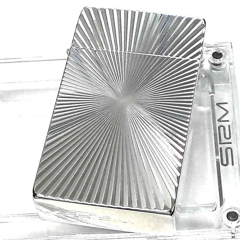 サロメ ガスライター 訳あり特価 SAROME ラジアル シルバー 50ミクロン スパイラルサーキュラーフレイム SRM かっこいい 廃盤品 絶版 ターボ 両面加工 おしゃれ 彫刻 アウトドア キャンプ 銀 メンズ 屋外 動画あり