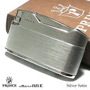 ガスライター PRINCE ミクロ88E シルバーサテン プリンス 復刻 Micro プリンスアイ ガス残量確認機構 銀 おしゃれ レディース メンズ ギフト ...