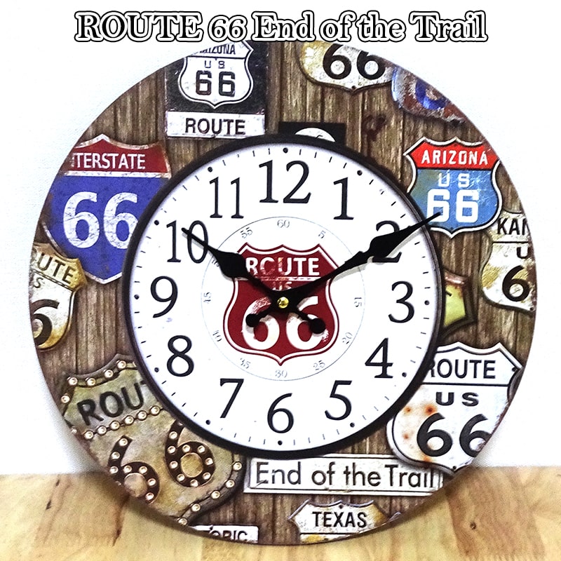 掛時計 Route66 End of the Trail ビンテー