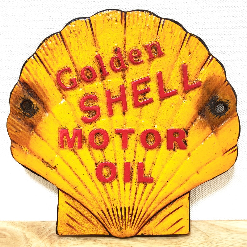 看板 SHELL レトロ ヴィンテージ プレート シェル 貝殻 インテリア ガレージ キャストアイアン かわいい ビンテージ おしゃれ アメリカン 雑貨 鋳鉄 アンティーク 正規ライセンス品 壁飾り カフェ バー 店舗