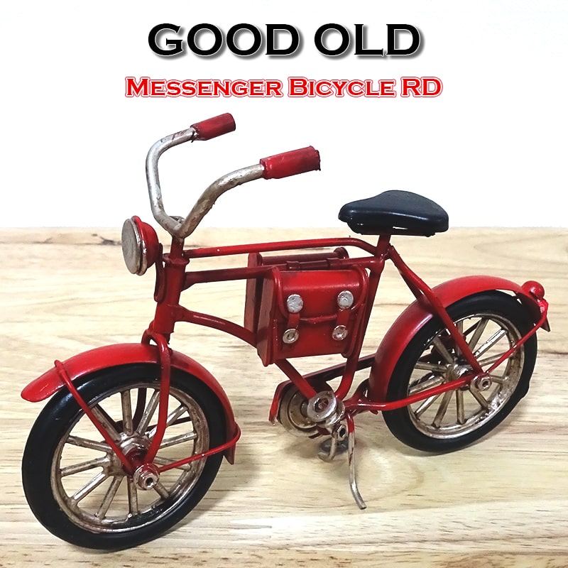 アンティーク 自転車 ブリキ オブジェ おもちゃ グッドオールド Messenger Bicycle RD かっこいい ビンテージカー レトロ レッド 可愛い 赤 アメリカン 雑貨 置物 かわいい インテリア おしゃれ カフェ 店舗