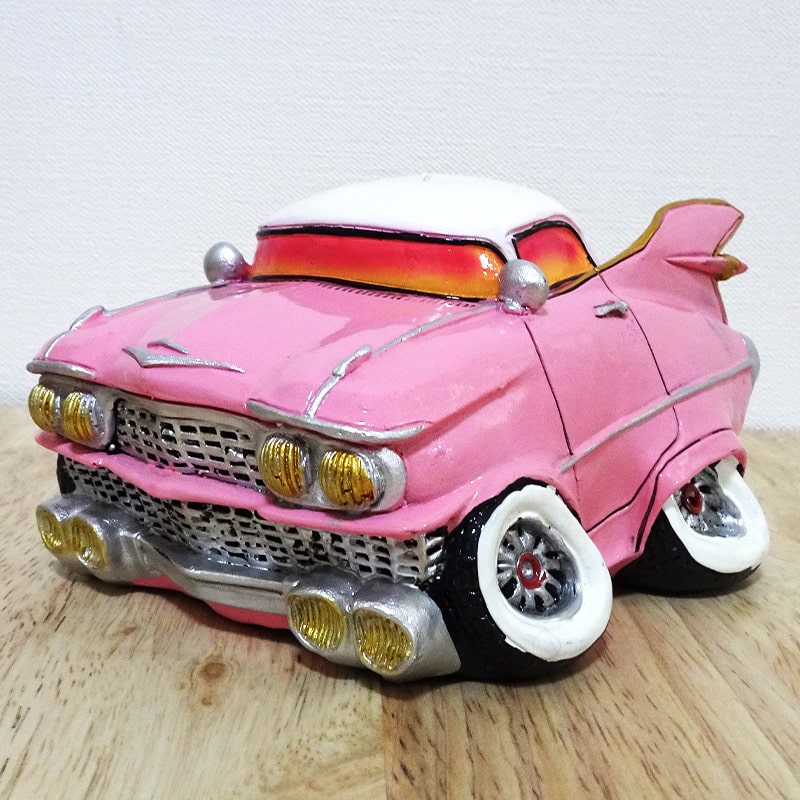 貯金箱 オールディーズ マネーバンク PINK CAR かっこいい おしゃれ ピンク ヴィンテージ 車 オブジェ コインバンク ビンテージ アンティーク おもちゃ レトロ 可愛い アメリカン 雑貨 置物 かわいい インテリア 店舗