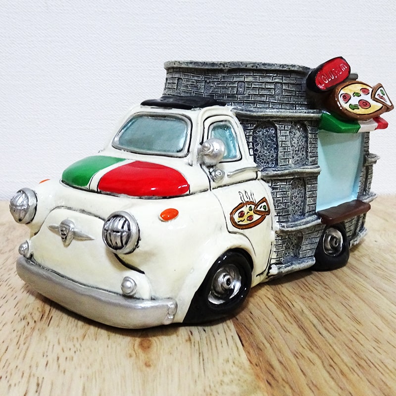 貯金箱 ピザカー マネーバンク おしゃれ ヴィンテージ PIZZA CAR オブジェ コインバンク ビンテージ アンティーク おもちゃ レトロ 可愛い アメリカン 雑貨 置物 かわいい インテリア 店舗