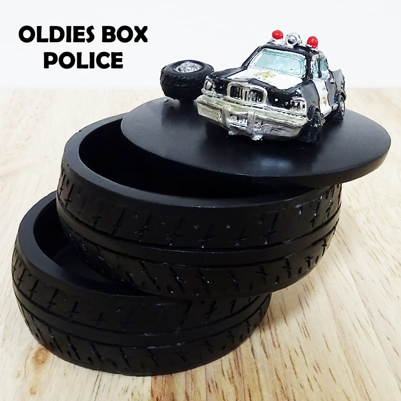 小物入れ タイヤ かわいい かっこいい OLDIES BOX CAR アメリカン ブラック オールディーズ ボックスカー POLICE CAR 雑貨 インテリア おしゃれ 可愛い