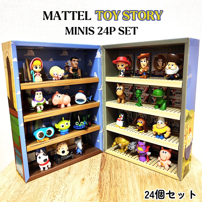 【スーパーSALE対象】トイストーリー ミニフィギュア 24体セット TOY STORY ウッディ バズライトイヤー リトルグリーンメン ピクサー 映画 アニメ アメリカン インテリア 置物 かわいい 雑貨 キャラクター おしゃれ カフェ バー レストラン