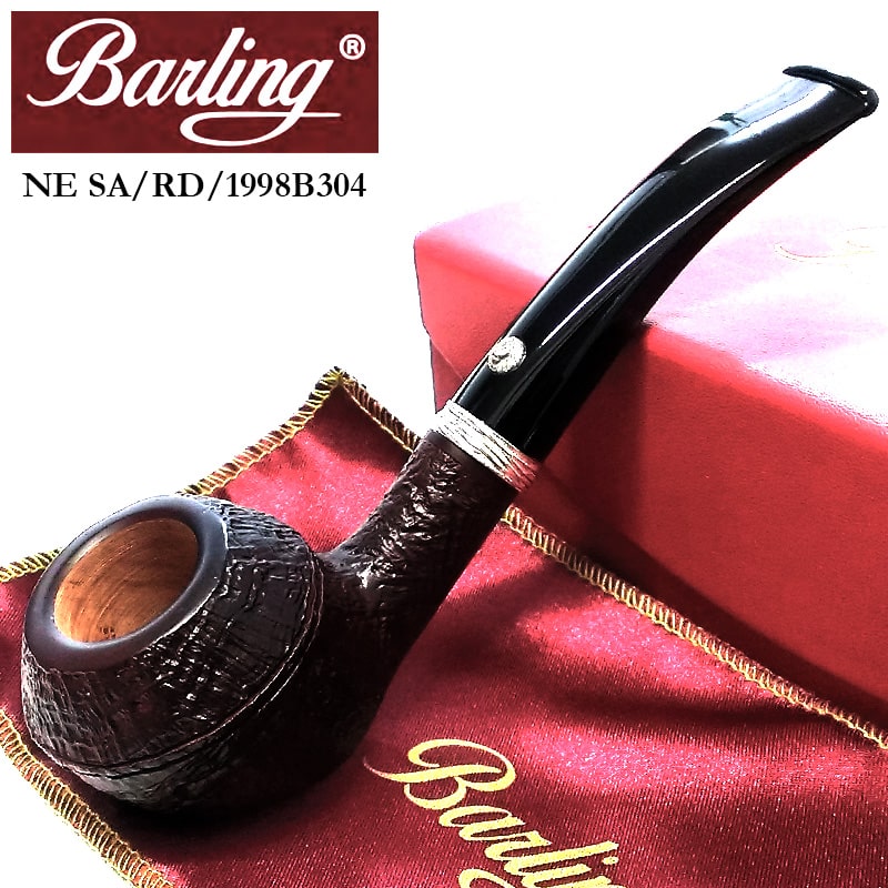 楽天Zippoタバコケース 喫煙具のハヤミ【スーパーSALE対象】パイプ Barling バーリング ネルソン サンドブラスト 喫煙具 スターリングシルバー NELSON SA/RD 1819 純銀 ライオン 9mmフィルター 天然木 たばこ 高級 ギフト プレゼント おしゃれ メンズ ダークブラウン かっこいい