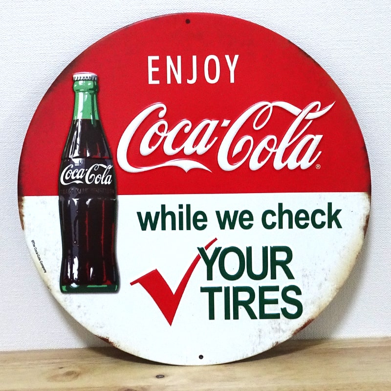 uLŔ RJR[ re[W G{X^TC COCA-COLA TIRE CHECK AJ K[W AeB[N Ǌ| v[g  Ǐ 킢 CeA X