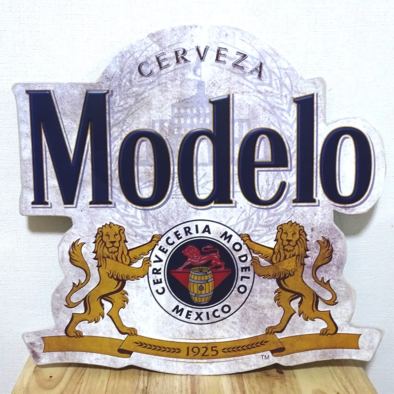 ブリキ看板 メタルサイン Modelo Seal アンティーク ロゴ ガレージ 壁飾り 正規ライセンス品 アメリカン 雑貨 インテリア おしゃれ 可愛い ビール サーファー カフェ 店舗