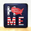 ウォールデコ 看板 メタルサイン おしゃれ America HOME ホーロー風 かわいい 壁掛け メタル ネイビー ビンテージ かっこいい インテリア ディスプレイ アメリカン ブリキ看板 雑貨 レトロ ガレージ お店 ヴィンテージ カフェ バー 店舗(3)