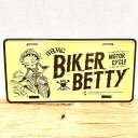 看板 かわいい ベティ・ブープ コマーシャルプレート アンティーク BIKER Betty Boop ガレージ 可愛い 壁飾り アメリカン おしゃれ 雑貨 インテリア ディスプレイ カフェ 店舗