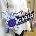 ブリキ看板 ビンテージ エンボス加工 大型 Dad 039 garage アメリカン ガレージ プレート 壁飾り 雑貨 大きい インテリア 可愛い かわいい サーファー カフェ 店舗