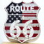 【20%OFF!スーパーSALE対象】ブリキ看板 ルート66 国旗 アンティーク エンボスプレート ROUTE US 66 アメリカ合衆国 ビンテージ ガレージ かわいい プレート おしゃれ 壁飾り US アメリカン 雑貨 インテリア サーファー カフェ 店舗 1,840円