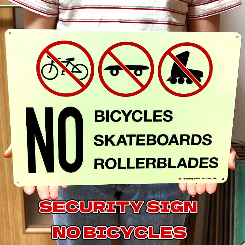 Ŕ ~ A~ US SECURITY NO BICYCLES ZLeBTC TC{[h ] ֎~ Ǐ AJ G fBXvC K[W EH[fR CeA O X