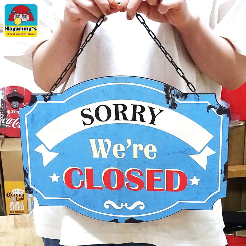 看板 店舗用 オープン クローズ 両面 プレート 鉄 OPEN＆CLOSE 玄関飾り アンティーク ビンテージ お店..