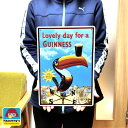ブリキ看板 お酒 ギネス おしゃれ ヴィンテージ メタルエンボスプレート GUINNESS SKY かわいい レトロ アンティーク ビールトゥーカン キャラクタ...